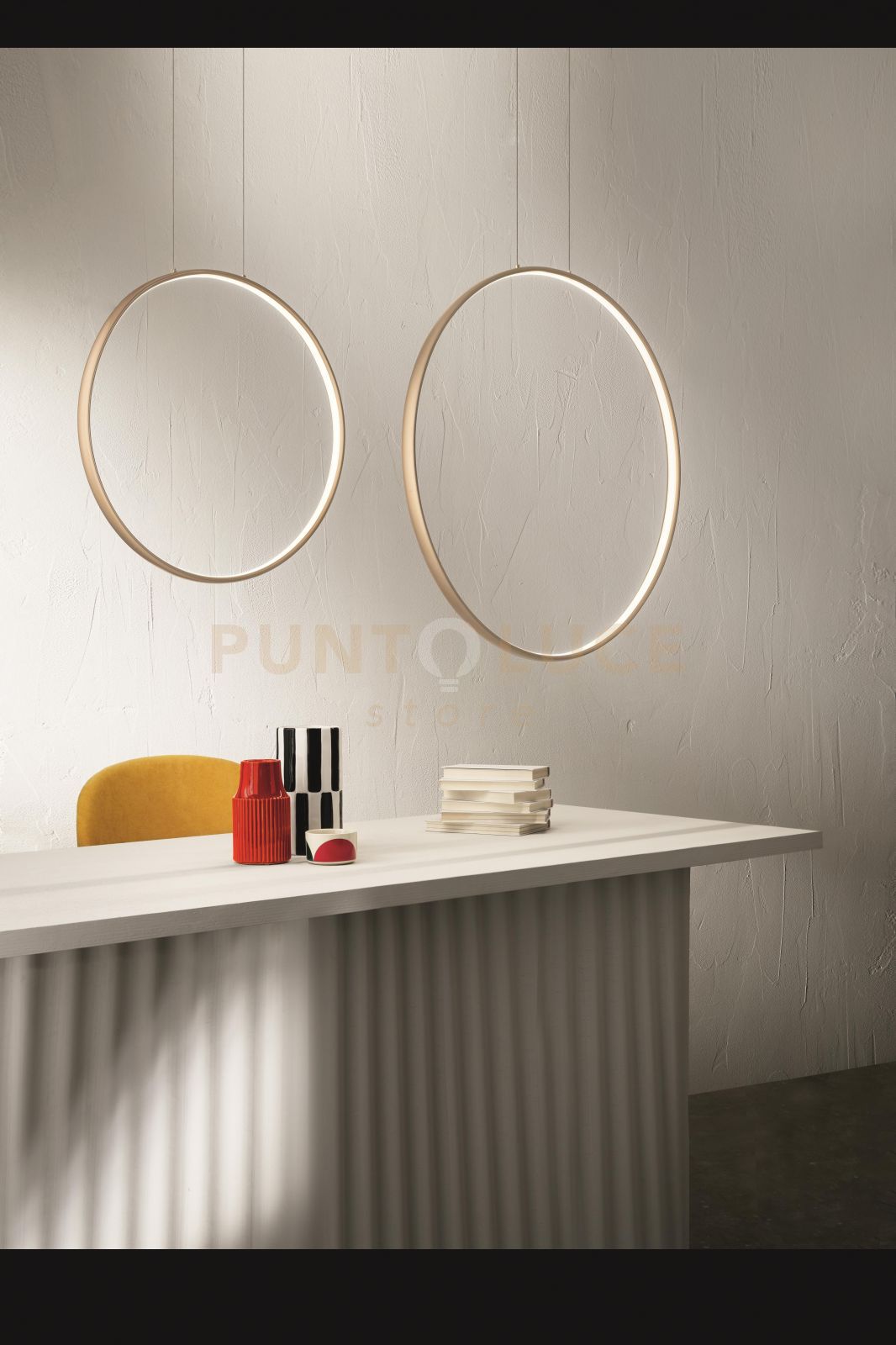 foto del prodotto sospensione led nova verticale d80 oro so.nova v 80oro