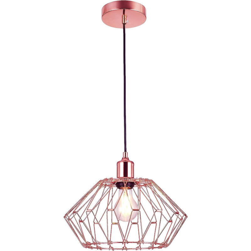 foto del prodotto sospensione luminaire multiformes rose e27 diametro 350mm con cavo 1,1m regolabile sospensione di illuminazione interna