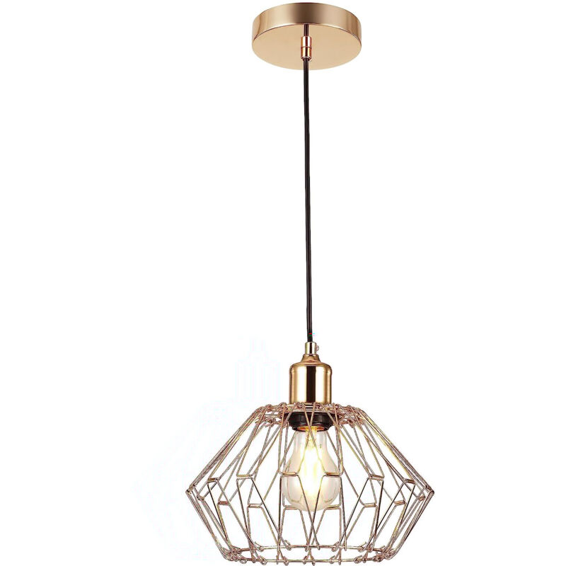 foto del prodotto sospensione luminosa oro folded e27 diametro 235mm con cavo regolabile 1.1m sospensione dell illuminazione interna