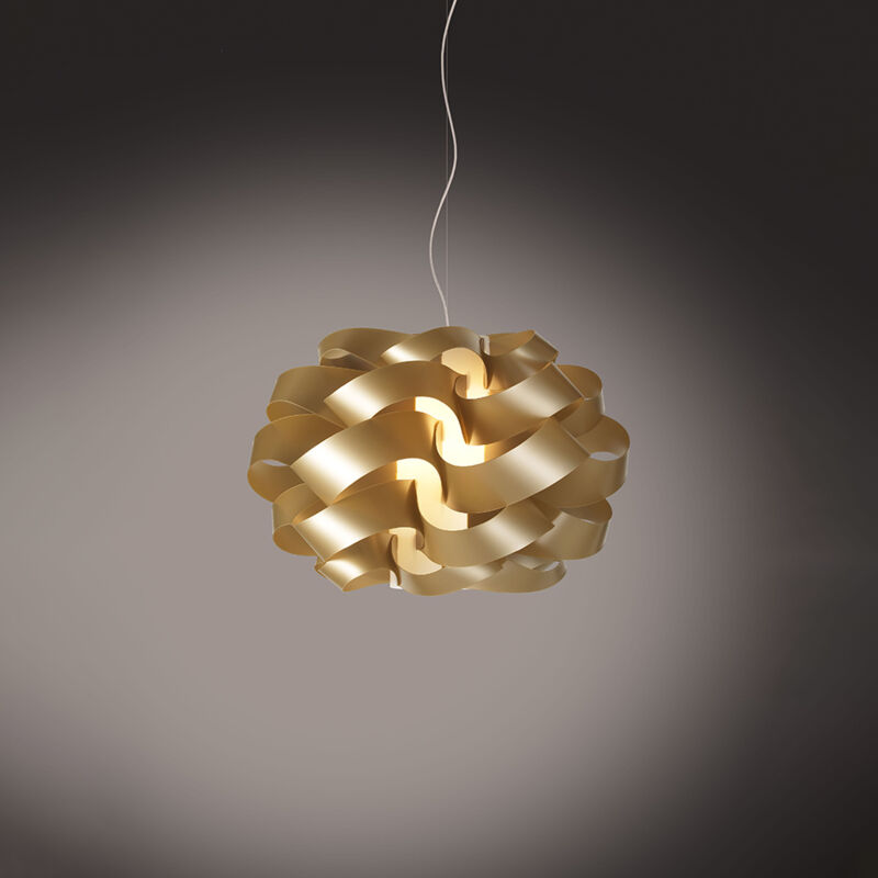 foto del prodotto sospensione moderna 1 luce cloud d30 in polilux oro made in italy