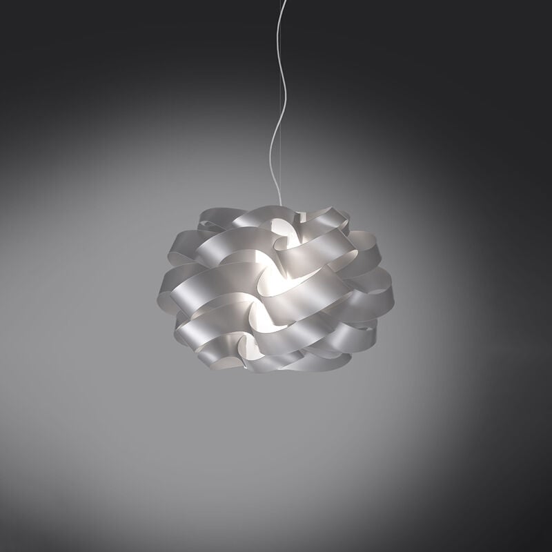 foto del prodotto sospensione moderna 1 luce cloud d30 in polilux silver made in italy