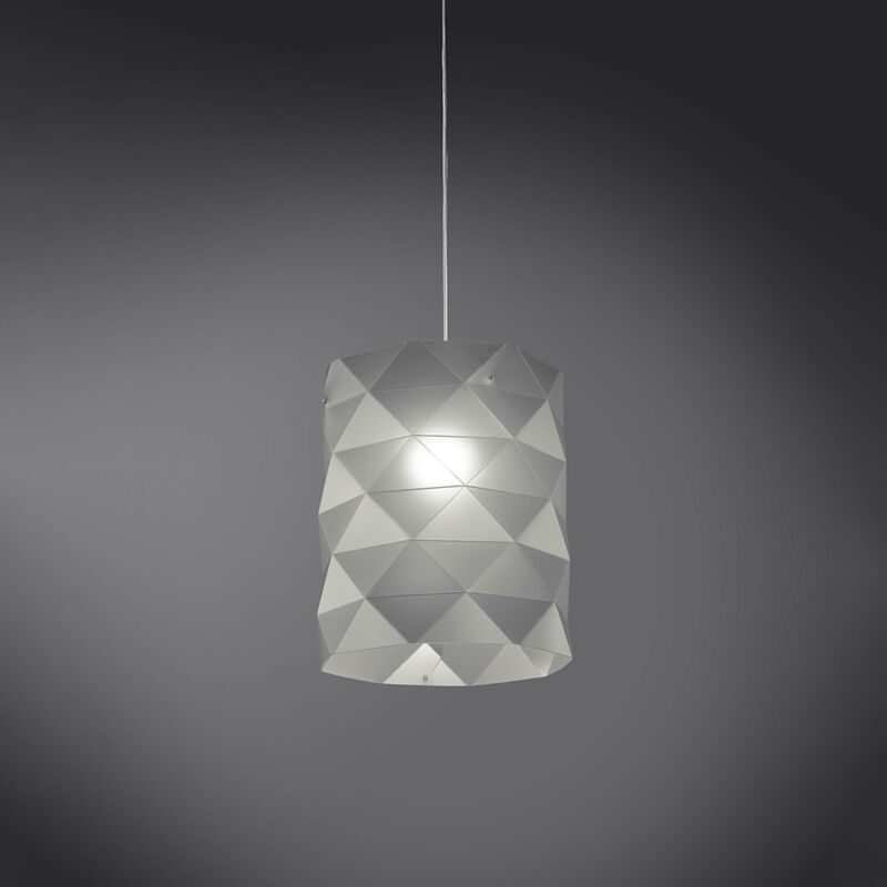 foto del prodotto sospensione moderna 1 luce prisma in polilux silver d27 made in italy