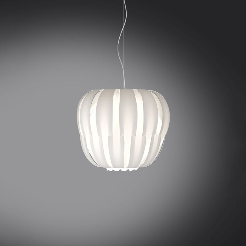 foto del prodotto sospensione moderna 1 luce queen in polilux bianco d19 made in italy