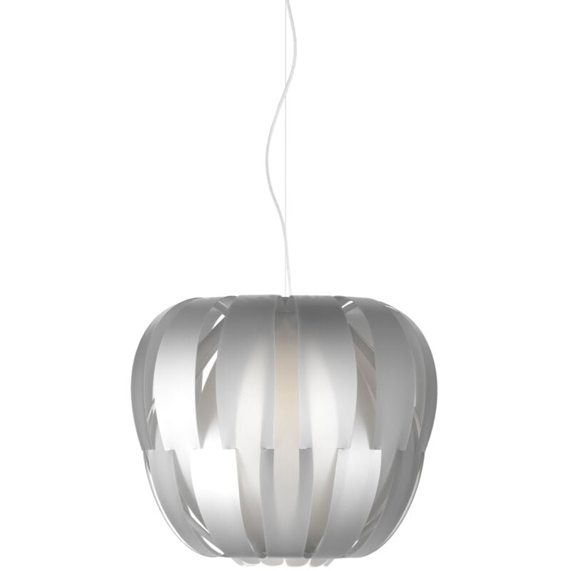 foto del prodotto sospensione moderna 1 luce queen in polilux silver d29 made in italy