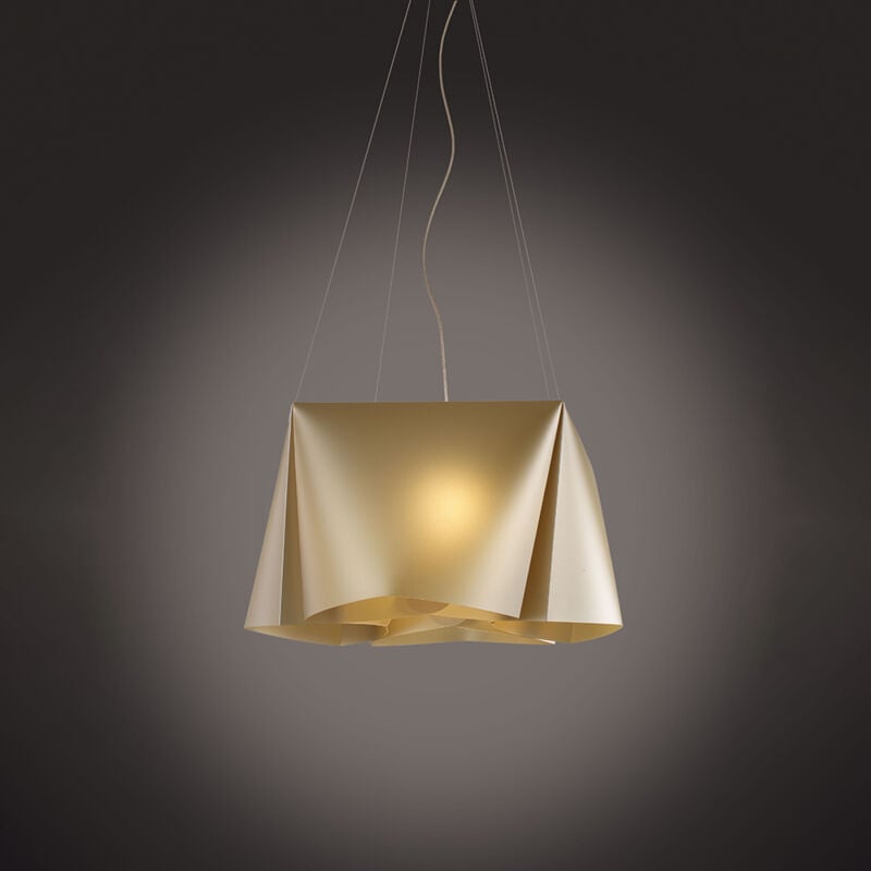 foto del prodotto sospensione moderna 5 luci wanda in polilux oro made in italy