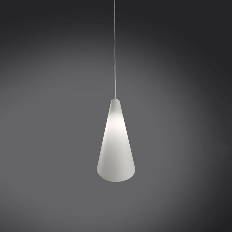 foto del prodotto sospensione moderna a 1 luce calle in polilux bianco made in italy