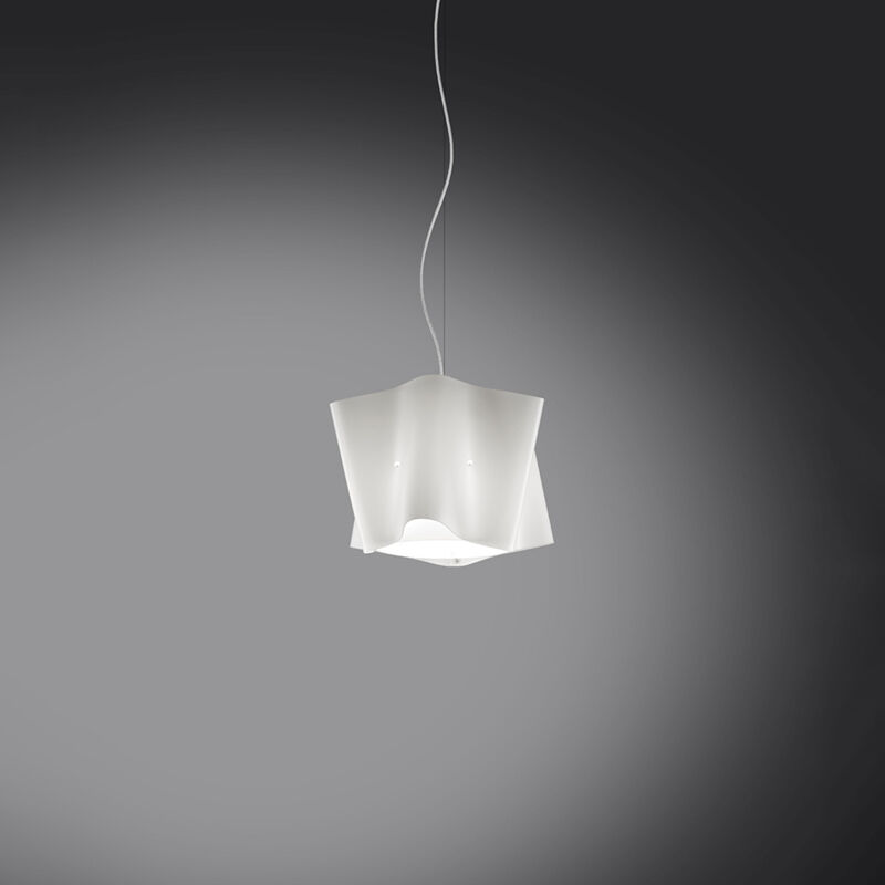foto del prodotto sospensione moderna a 1 luce folio in polilux bianco d25 made in italy