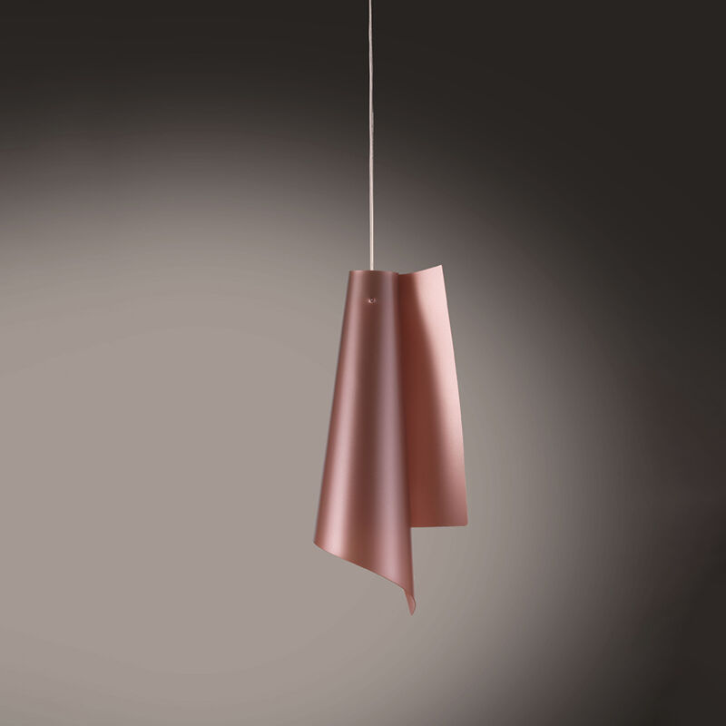 foto del prodotto sospensione moderna a 1 luce vela in polilux rame h50 made in italy