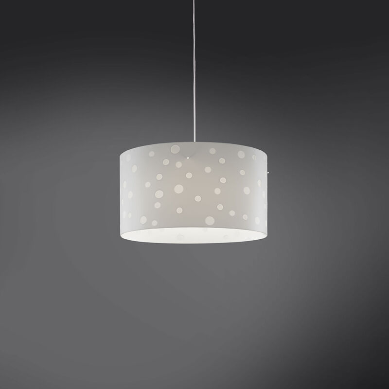 foto del prodotto sospensione moderna a 3 luci pois xxl in polilux bicolor bianco made in italy