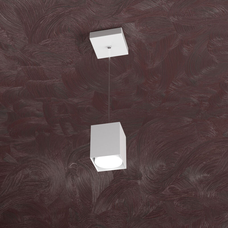 foto del prodotto sospensione moderna area metallo bianco 1 luce gx53 10cm