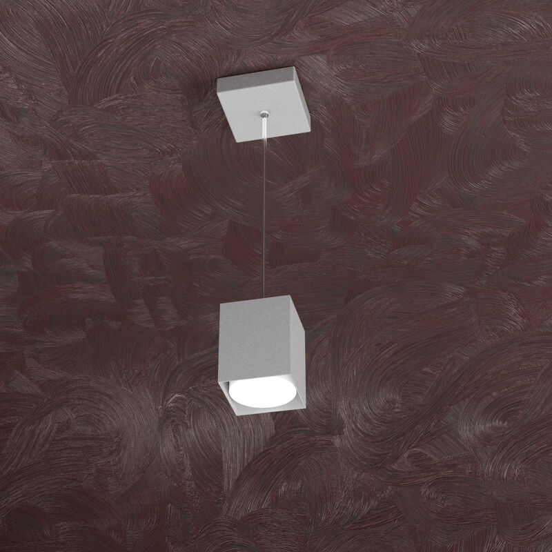 foto del prodotto sospensione moderna area metallo grigio 1 luce gx53 10cm