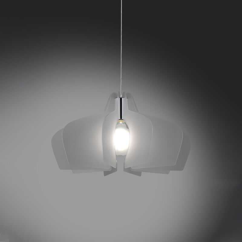 foto del prodotto sospensione moderna bellatrix 1 luce in metacrilato satinato space collection