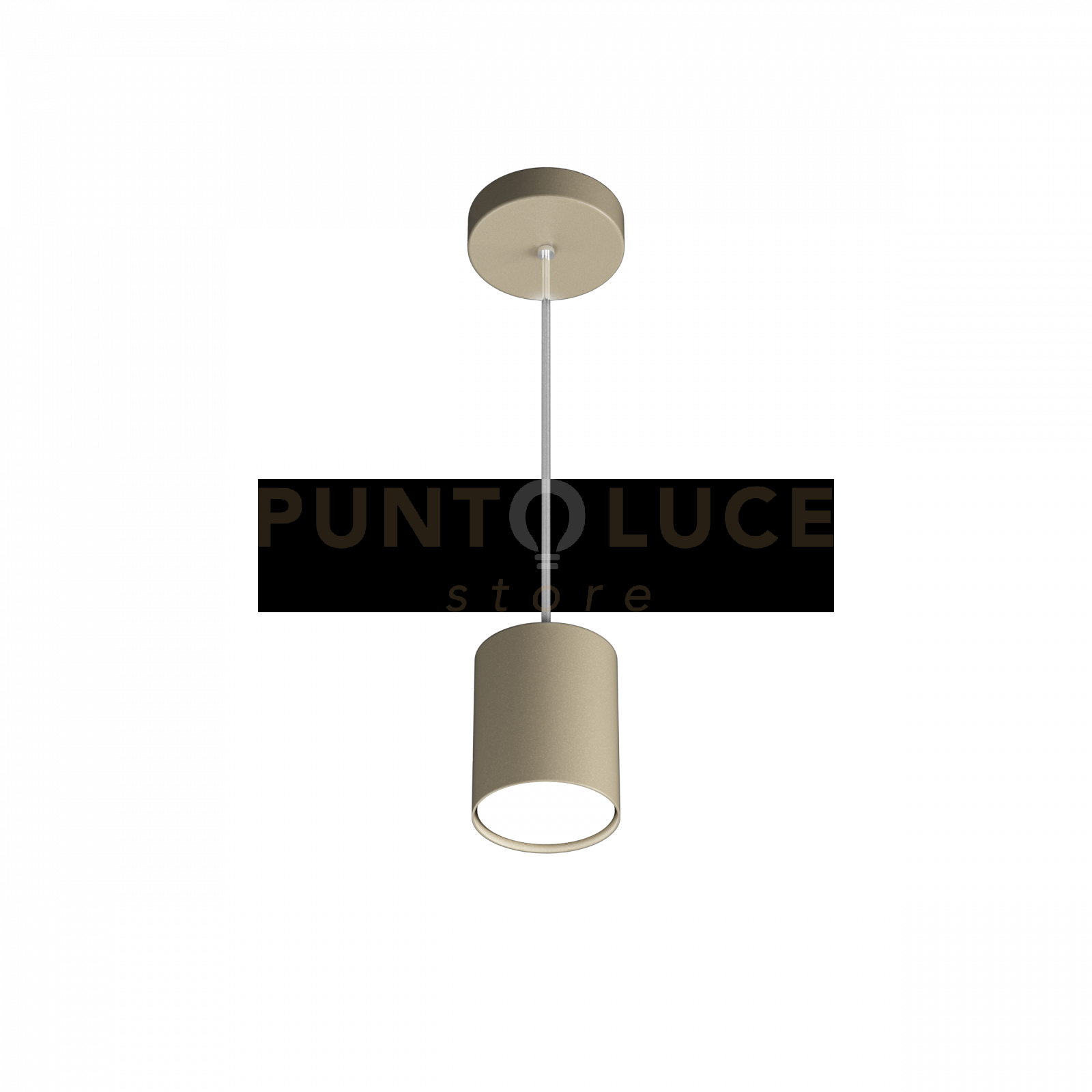 foto del prodotto sospensione moderna cilindrica shape metallo sabbia 1 luce gx53 10cm