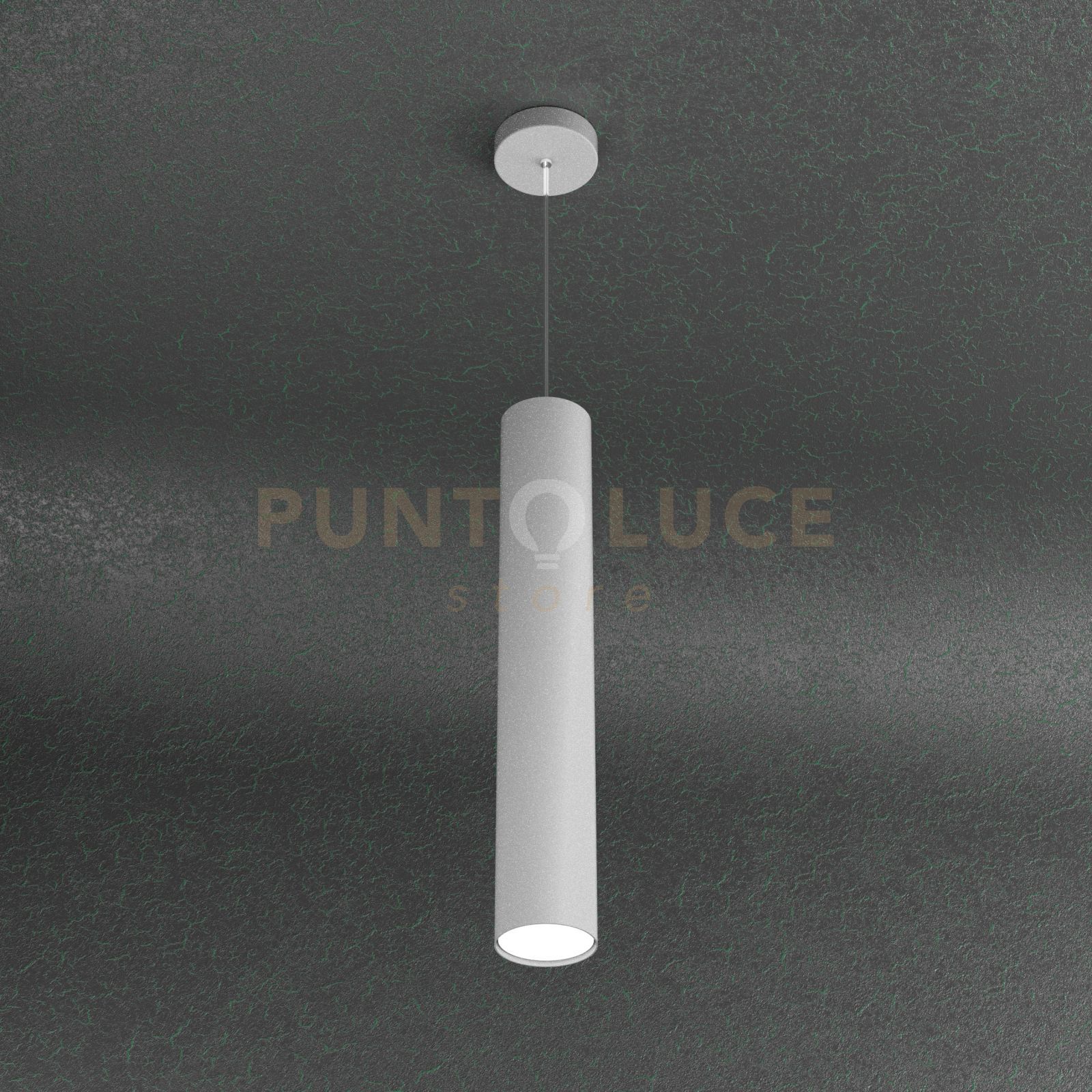 foto del prodotto sospensione moderna cloud metallo grigio 1 luce gx53 50cm