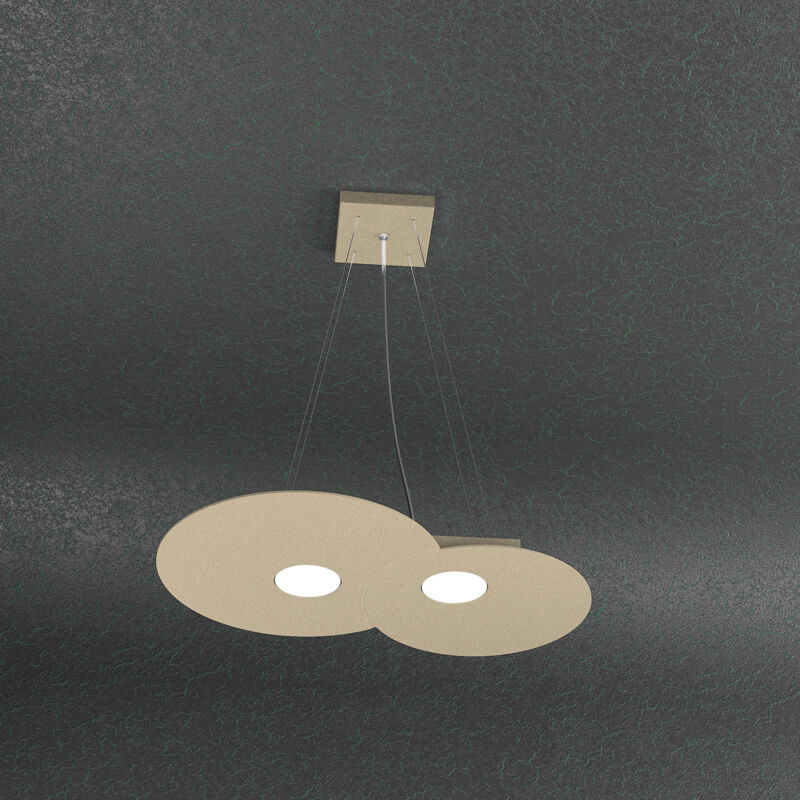 foto del prodotto sospensione moderna cloud metallo sabbia 2 luci gx53
