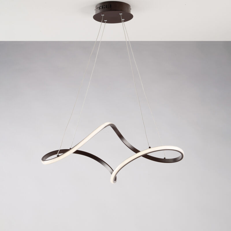 foto del prodotto sospensione moderna dana metallo marrone led integrato 4000k