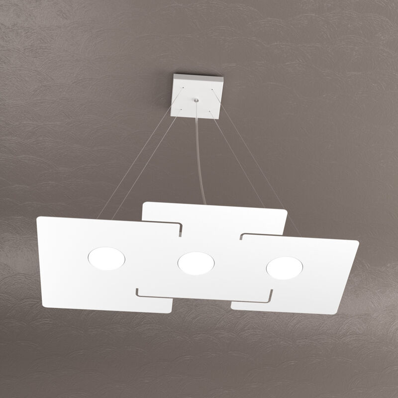 immagine 0 del prodotto sospensione moderna echo metallo bianco 3 luci gx53