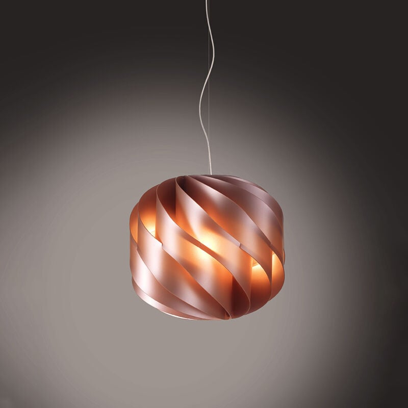 foto del prodotto sospensione moderna globe 1 luce in polilux rame d15 made in italy