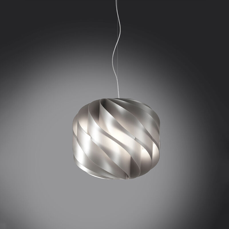 foto del prodotto sospensione moderna globe 1 luce in polilux silver d15 made in italy
