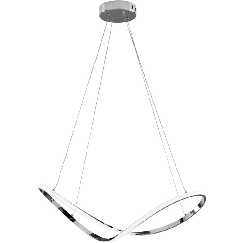 foto del prodotto sospensione moderna infinity luce led integrata metallo e alluminio cromo
