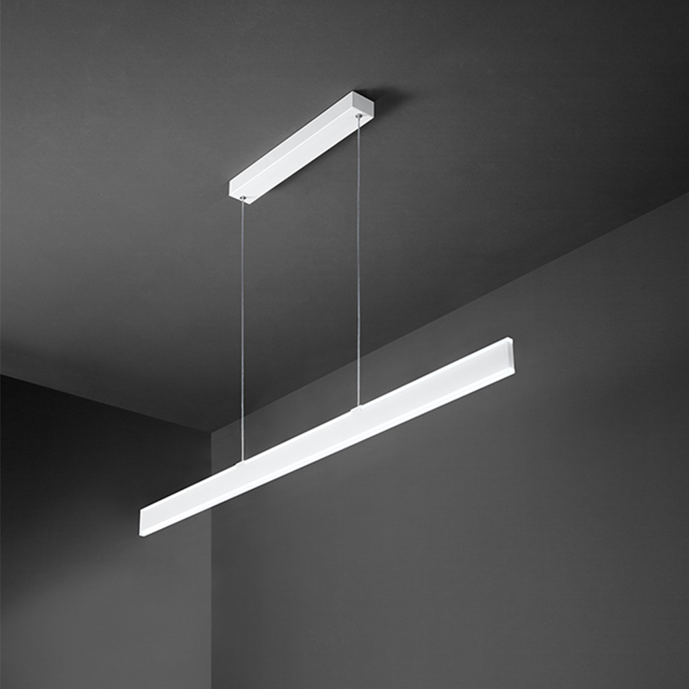 foto del prodotto sospensione moderna kante metallo bianco acrilico led 48w 3000k