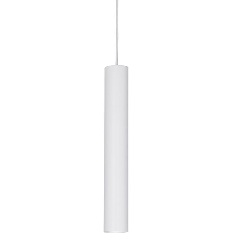 foto del prodotto sospensione moderna look metallo bianco 1 luce 7w 3000k luce calda d6cm