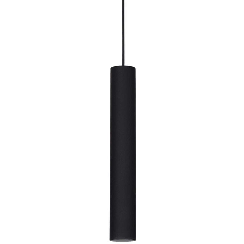 foto del prodotto sospensione moderna look metallo nero 1 luce gu10 7w 3000k luce calda