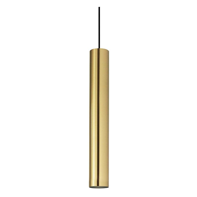 foto del prodotto sospensione moderna look metallo ottone 1 luce gu10 7w 3000k luce calda