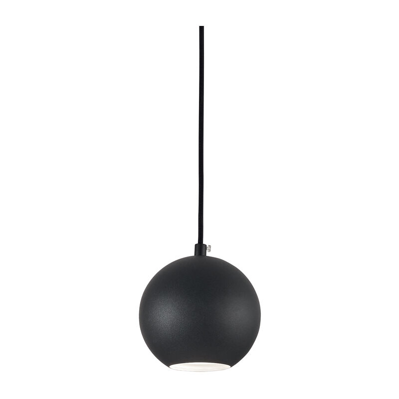 foto del prodotto sospensione moderna mr jack metallo nero 1 luce 7w 3000k luce calda small