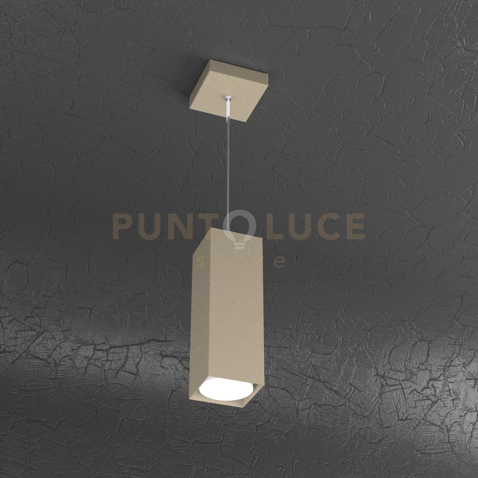 foto del prodotto sospensione moderna plate metallo sabbia 1 luce gx53 25cm