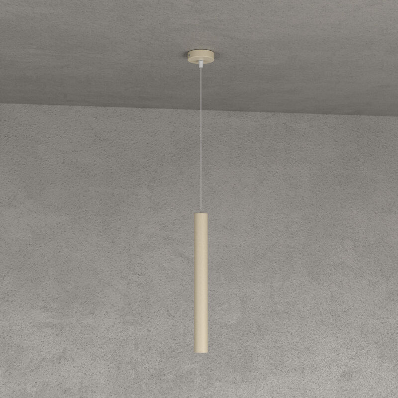 foto del prodotto sospensione moderna round tube metallo sabbia 1 luce gu10