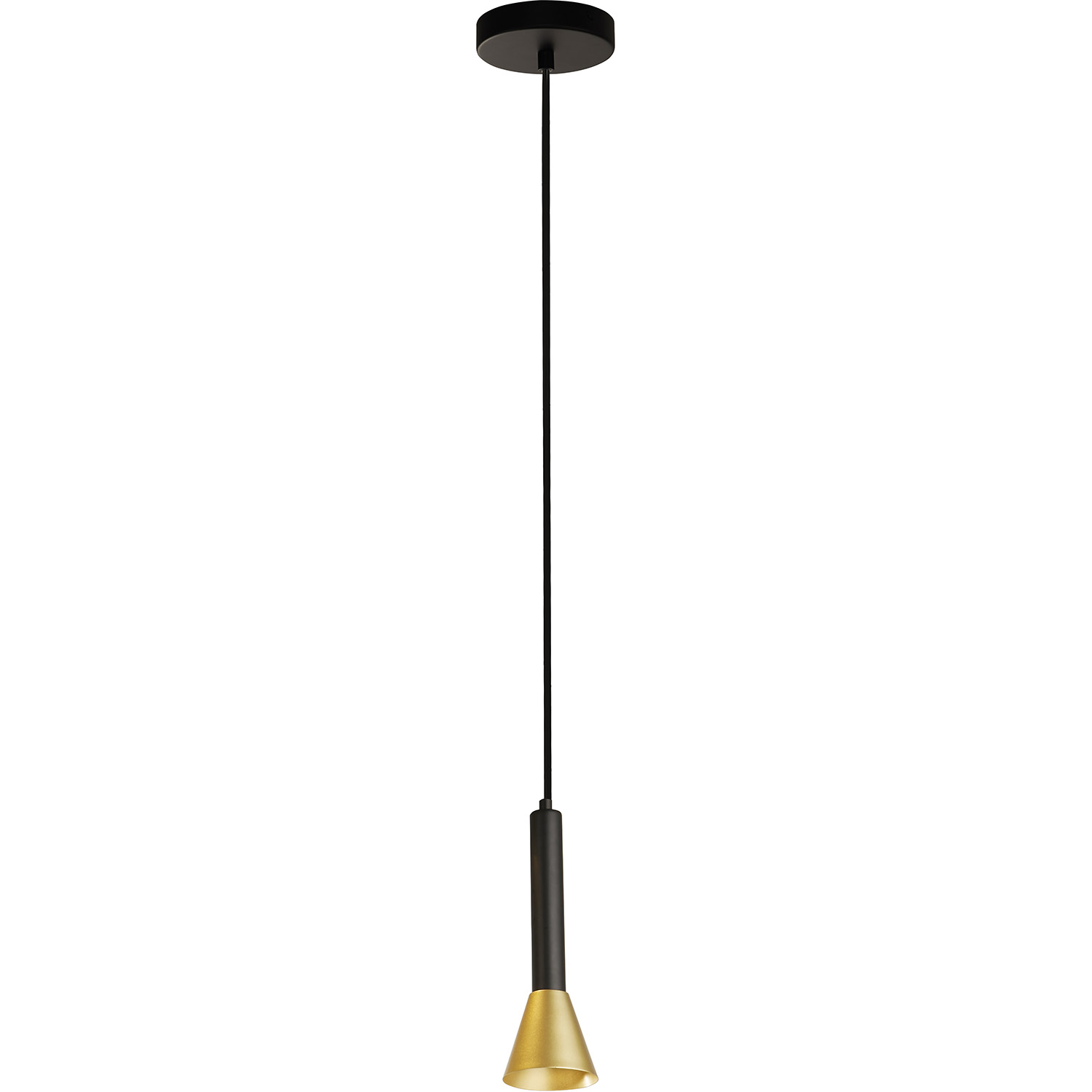 foto del prodotto sospensione moderna signal acciaio nero oro 1 luce gu10