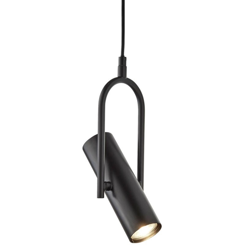 foto del prodotto sospensione moderna telescopio acciaio nero 1 luce gu10