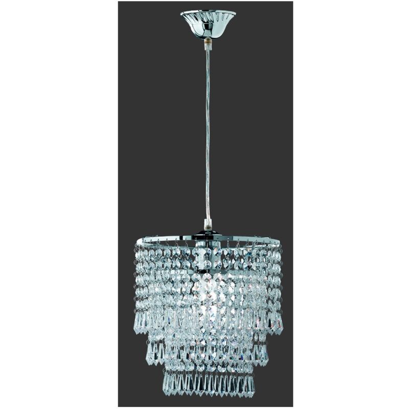 foto del prodotto sospensione orient 1xe27 cromo 25 cm pendenti decorativi trio lighting