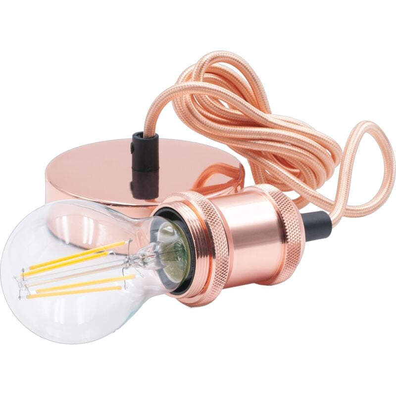 foto del prodotto sospensione per lampadine portale led fusion gold pink