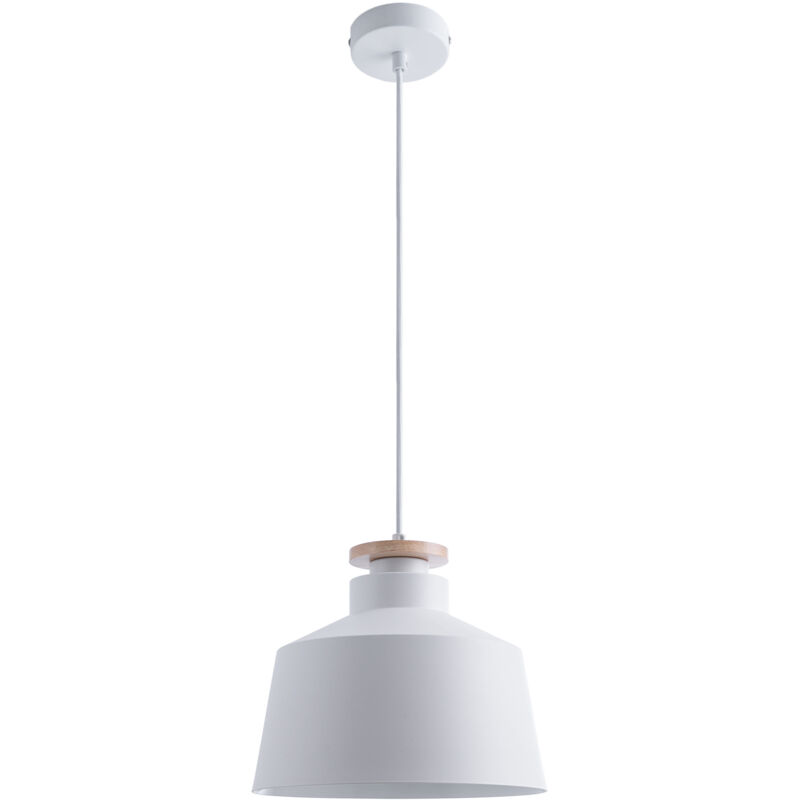 foto del prodotto sospensione plafone sala da pranzo lampada cucina tavola pranzo scandinavo e27 design u, legno bianco paco home
