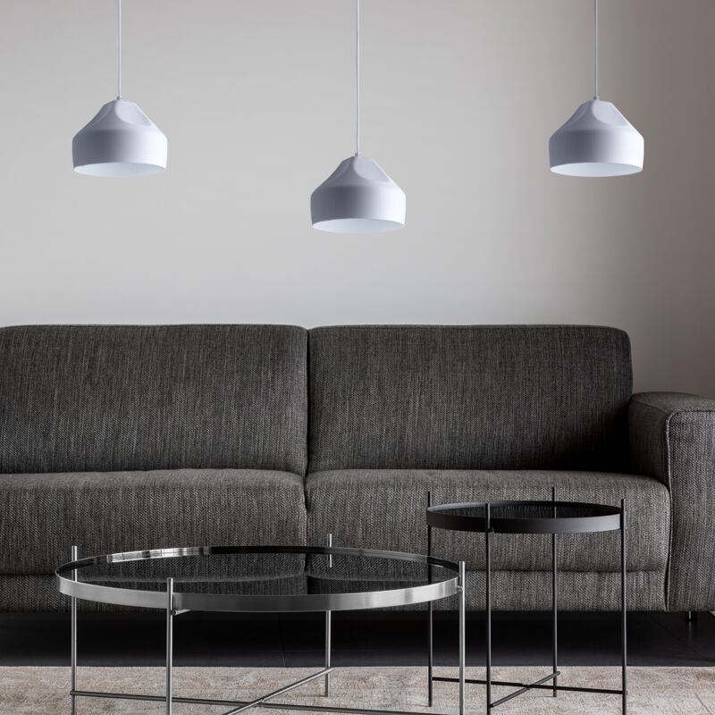 foto del prodotto sospensione plafone sala pranzo lampada cucina sospesa tavola interno bianco bianca, design u lampadina a60 trasparente paco home
