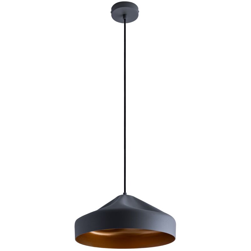 foto del prodotto sospensione plafone sala pranzo lampada cucina sospesa tavola interno oro grigio oro, design t lampadina g95 trasparente paco home
