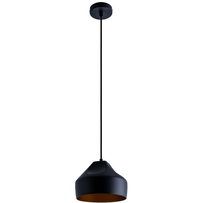 foto del prodotto sospensione plafone sala pranzo lampada cucina sospesa tavola interno oro nero oro, design u paco home