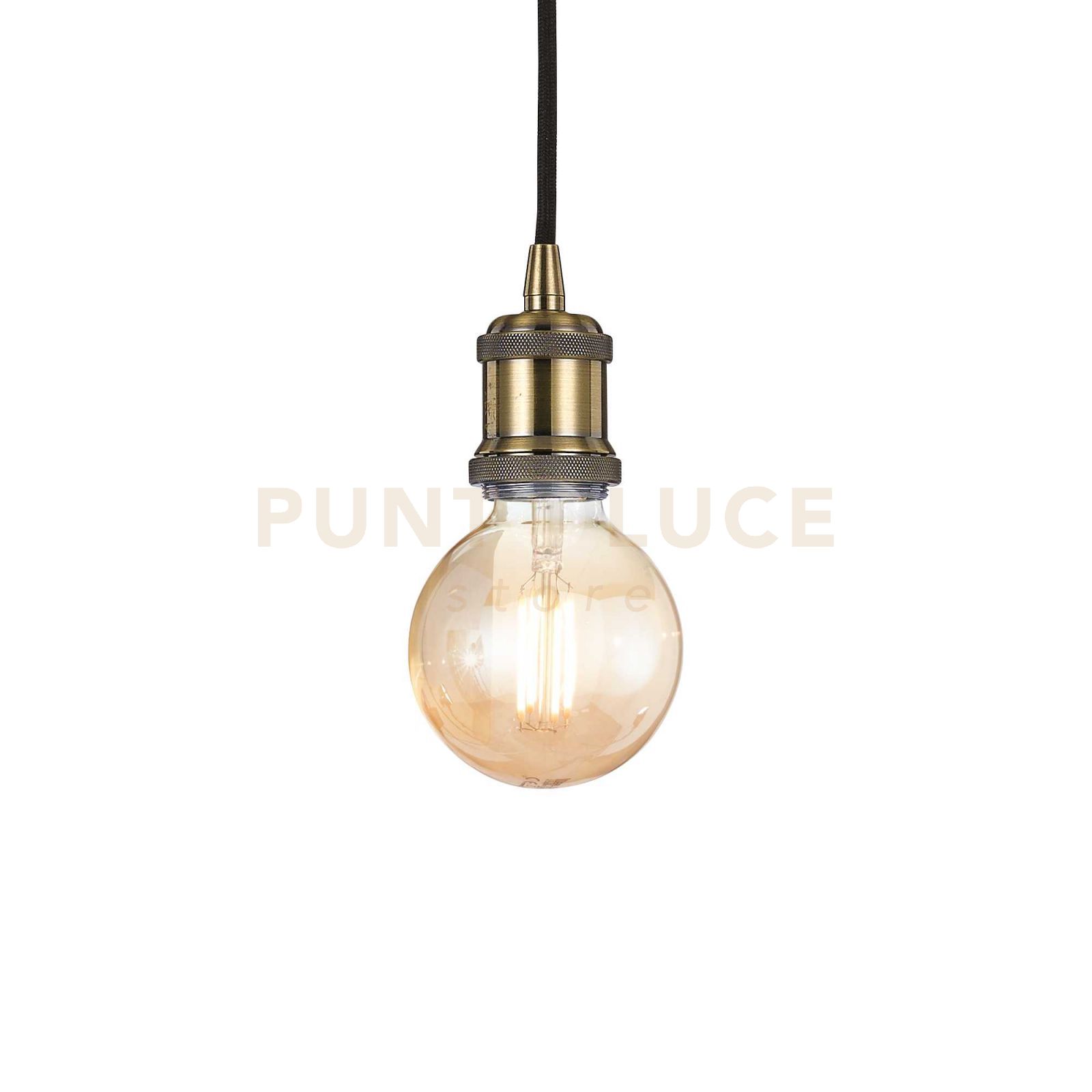 foto del prodotto sospensione rustica country frida metallo ottone brunito 1 luce e27