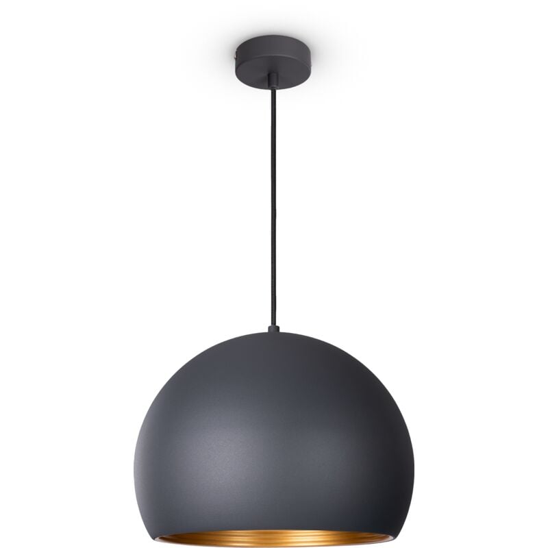 foto del prodotto sospensione sala da pranzo cucina tavolo industriale moderna luce a sospensione antracite, oro 36cm paco home