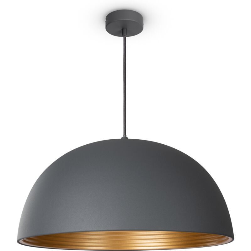 foto del prodotto sospensione sala da pranzo cucina tavolo industriale moderna luce a sospensione antracite, oro 40,5cm paco home