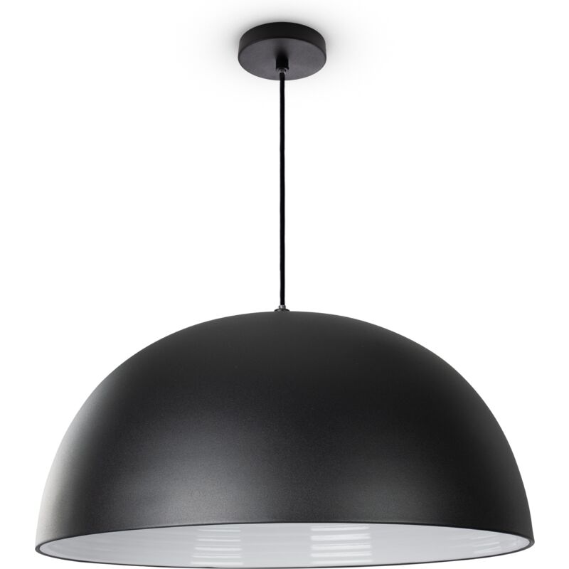 foto del prodotto sospensione sala da pranzo cucina tavolo industriale moderna luce a sospensione nero, bianco 40.5 cm paco home