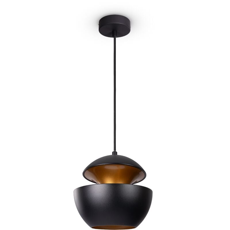 foto del prodotto sospensione sala da pranzo cucina tavolo industriale moderna luce a sospensione nero, oro 20 cm paco home