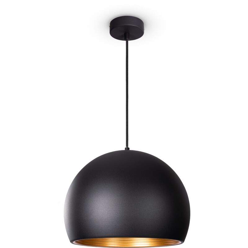 foto del prodotto sospensione sala da pranzo cucina tavolo industriale moderna luce a sospensione nero, oro 36cm paco home