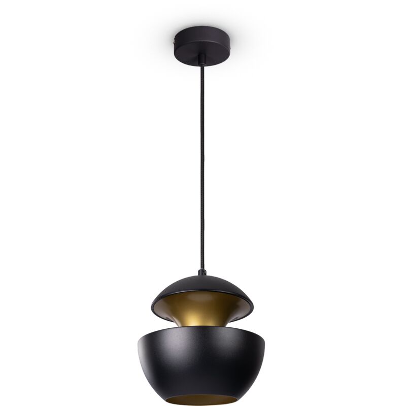 foto del prodotto sospensione sala da pranzo cucina tavolo industriale moderna luce a sospensione nero, ottone 20cm paco home