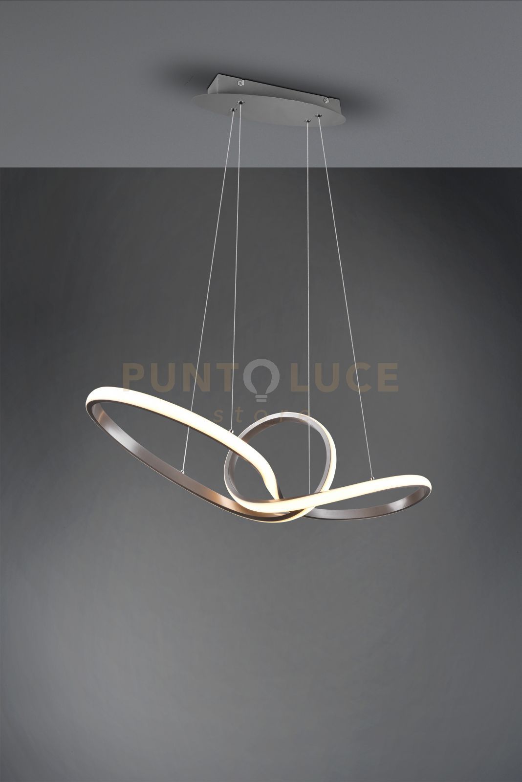 foto del prodotto sospensione sansa led infinito con regolazione intensit acciaio satinato r32751107