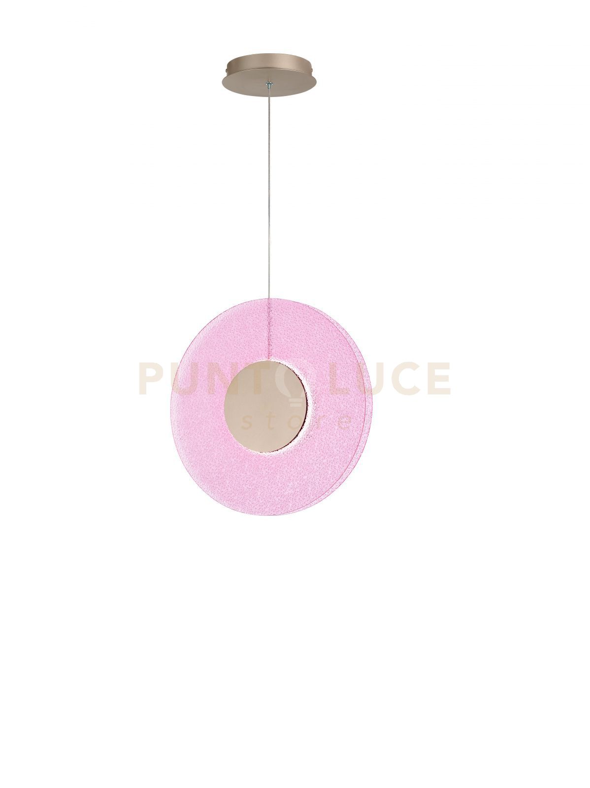 foto del prodotto sospensione singola in vetro rosa candy so.candy rosa