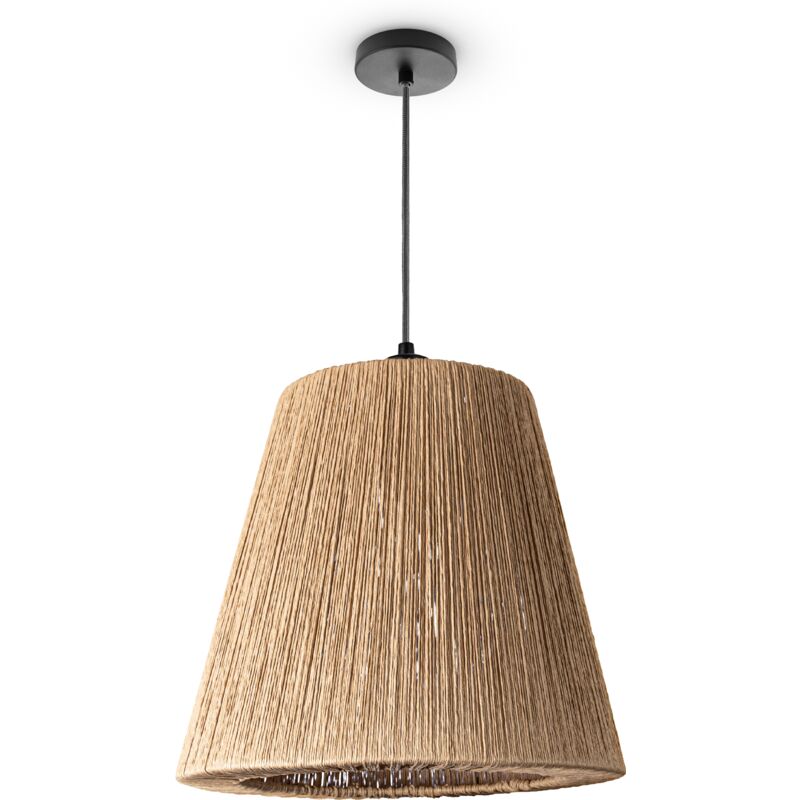 foto del prodotto sospensione soggiorno boho lampade a cesto rattan beige 38 cm , luce a sospensione tipo 5 paco home