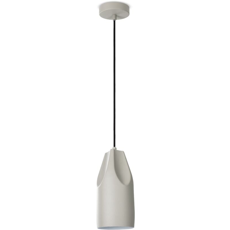 foto del prodotto sospensione soggiorno tavolo cucina 1,5m cavo in tessuto industriale luce a sospensione tipo 1, grigio bianco paco home
